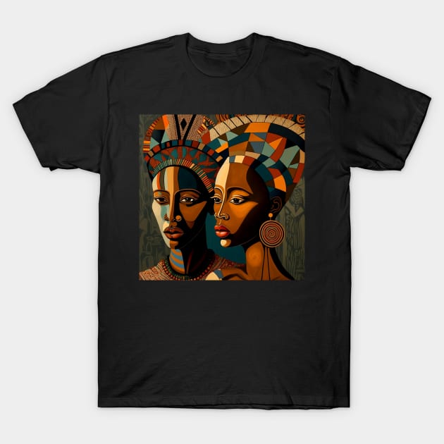 African Print Design T-Shirt by Buff Geeks Art